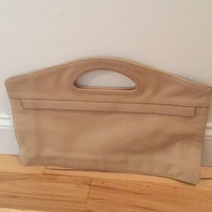 Bottega Veneta oversized clutch in nude